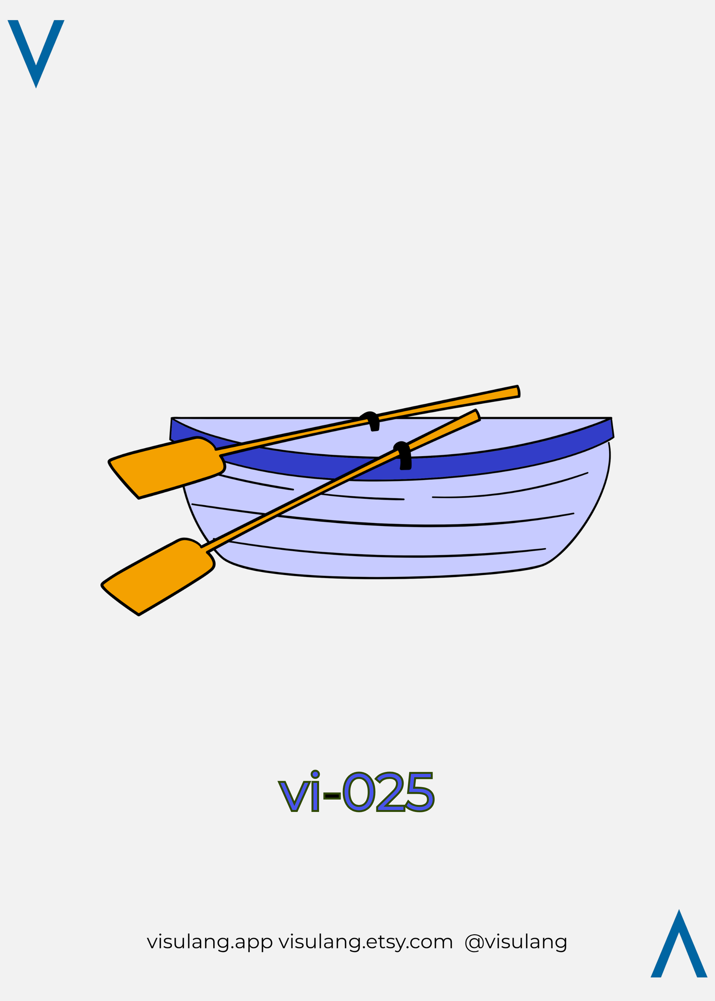 Backside of Visulang flashcard featuring a numbering system.