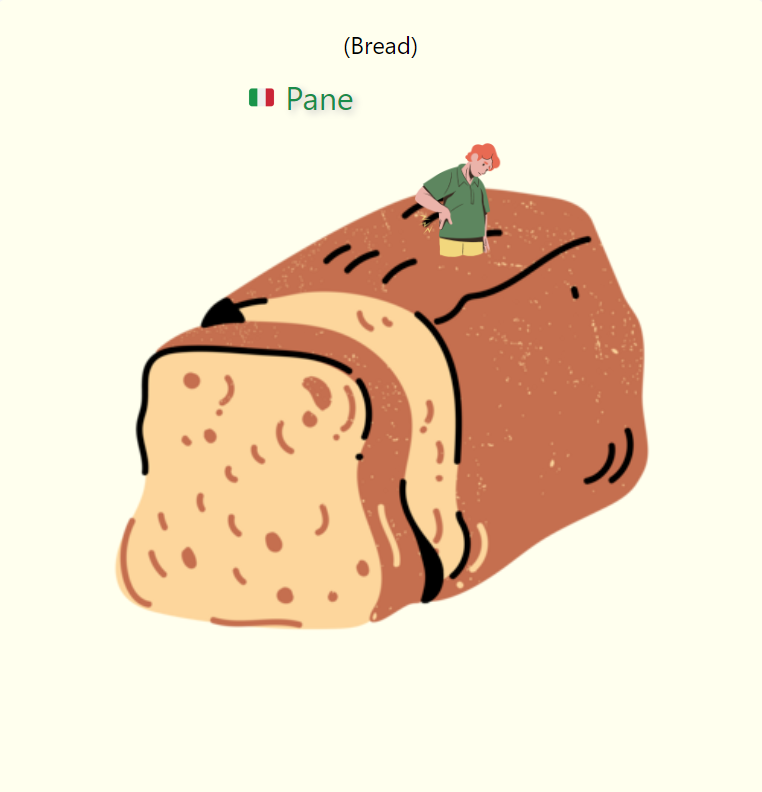 100 Basic Italian Words – Visual Mnemonic Digital Flashcards