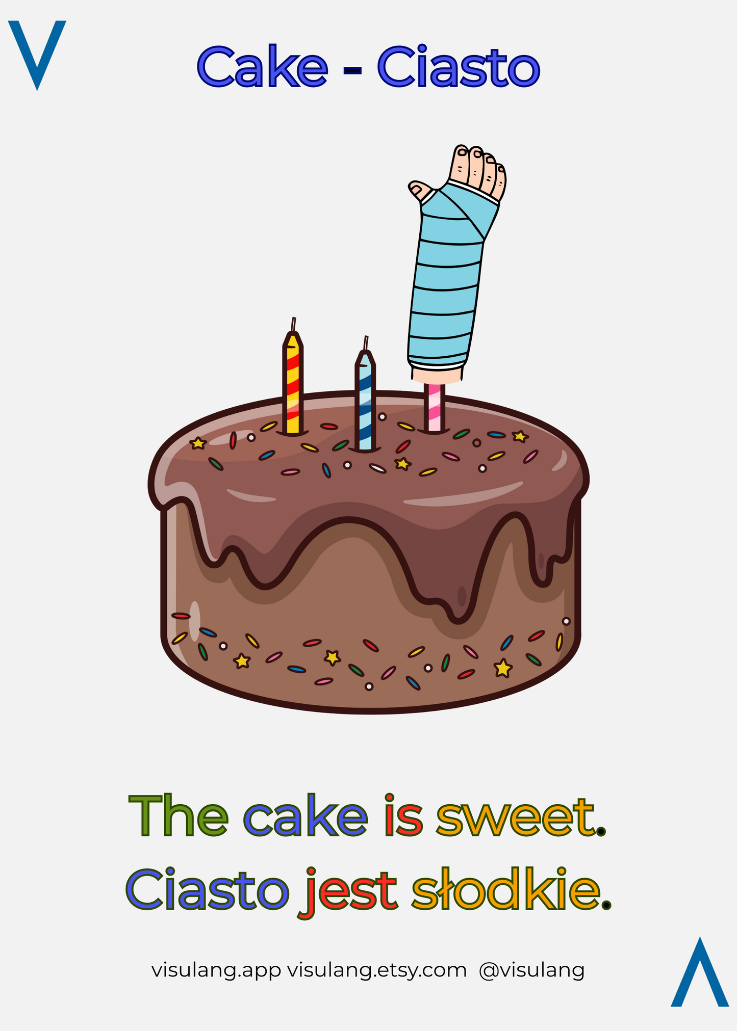 The cake is sweet - Ciasto jest słodkie