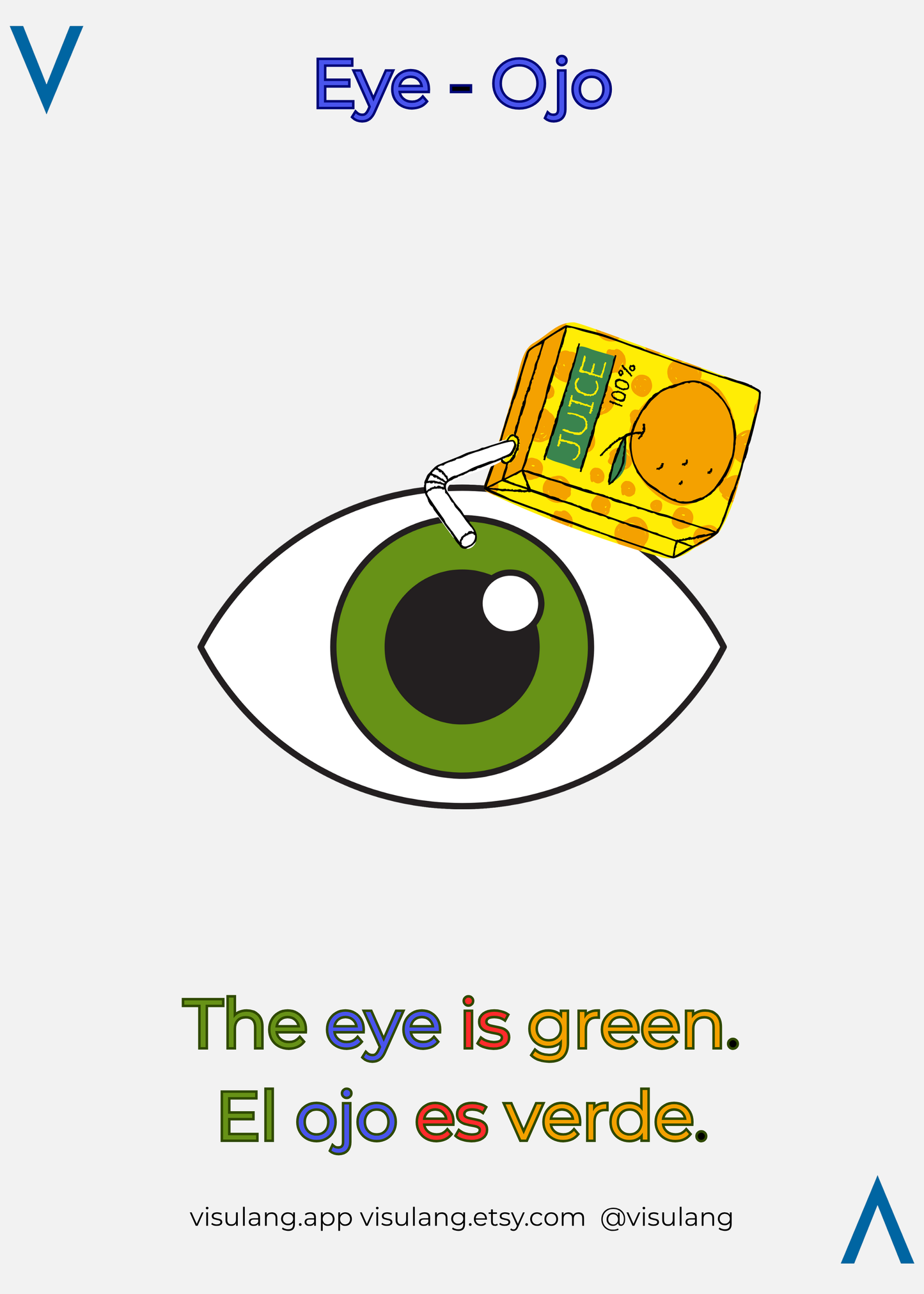 The eye is green - El ojo es verde