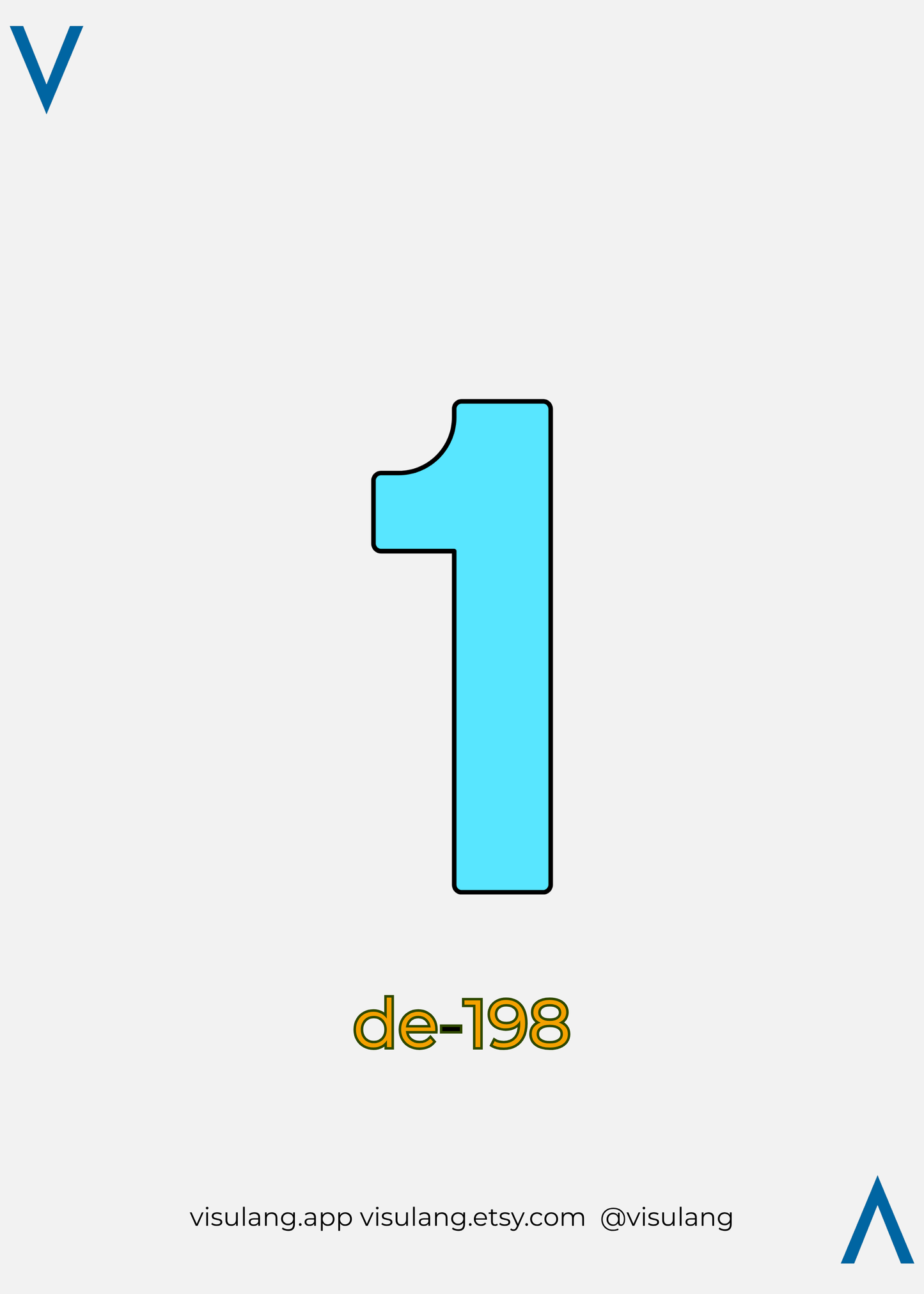 Blue number '1' on a white background with 'visulang' branding.