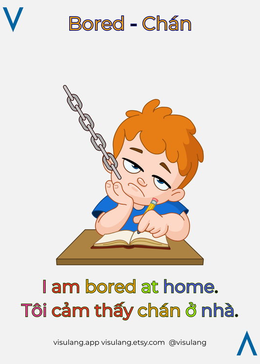 I am bored at home - Tôi cảm thấy chán ở nhà