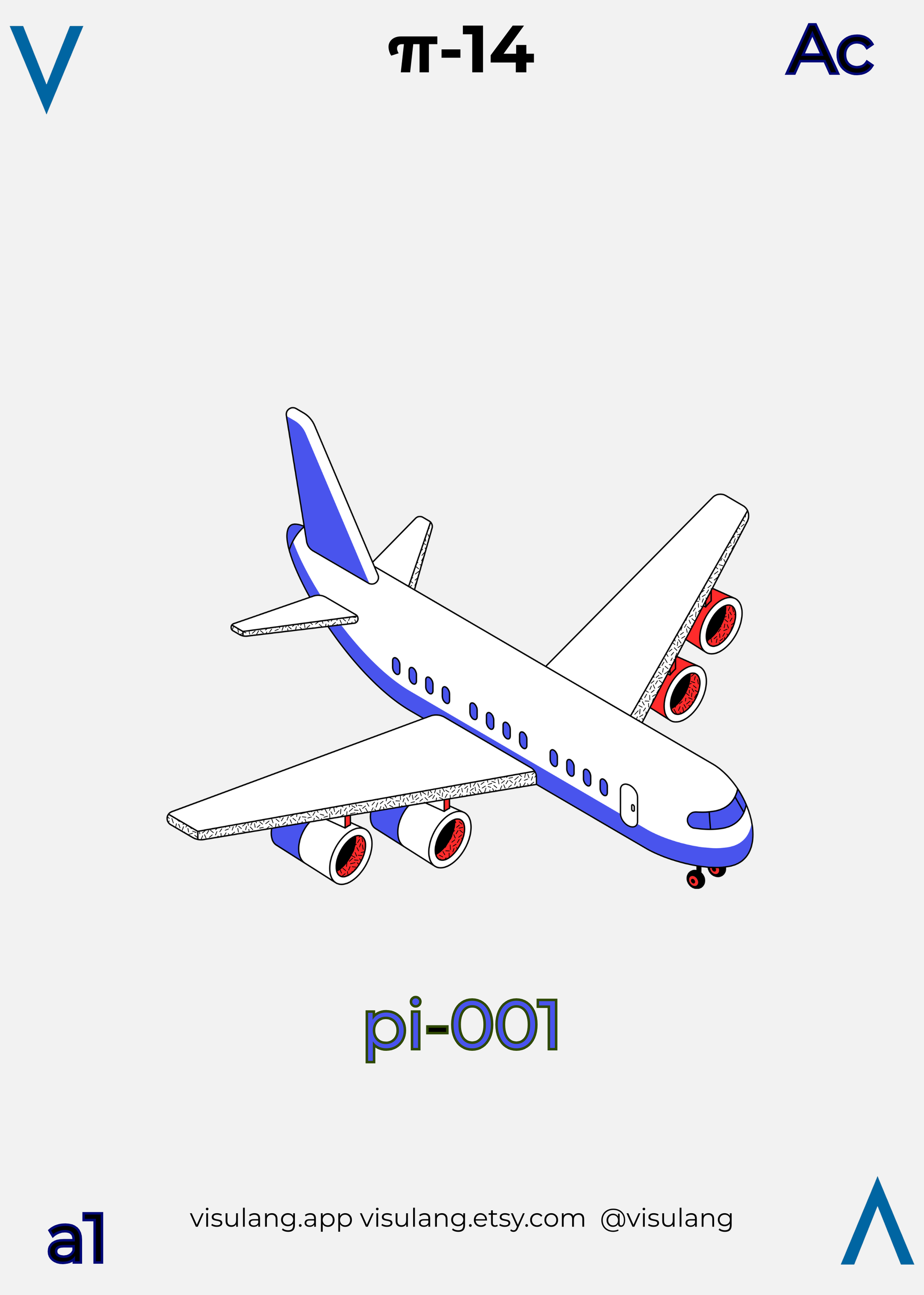 Visual memory trick for Pi digits using an airplane. Shows how Visulang helps you memorize long number sequences quickly.