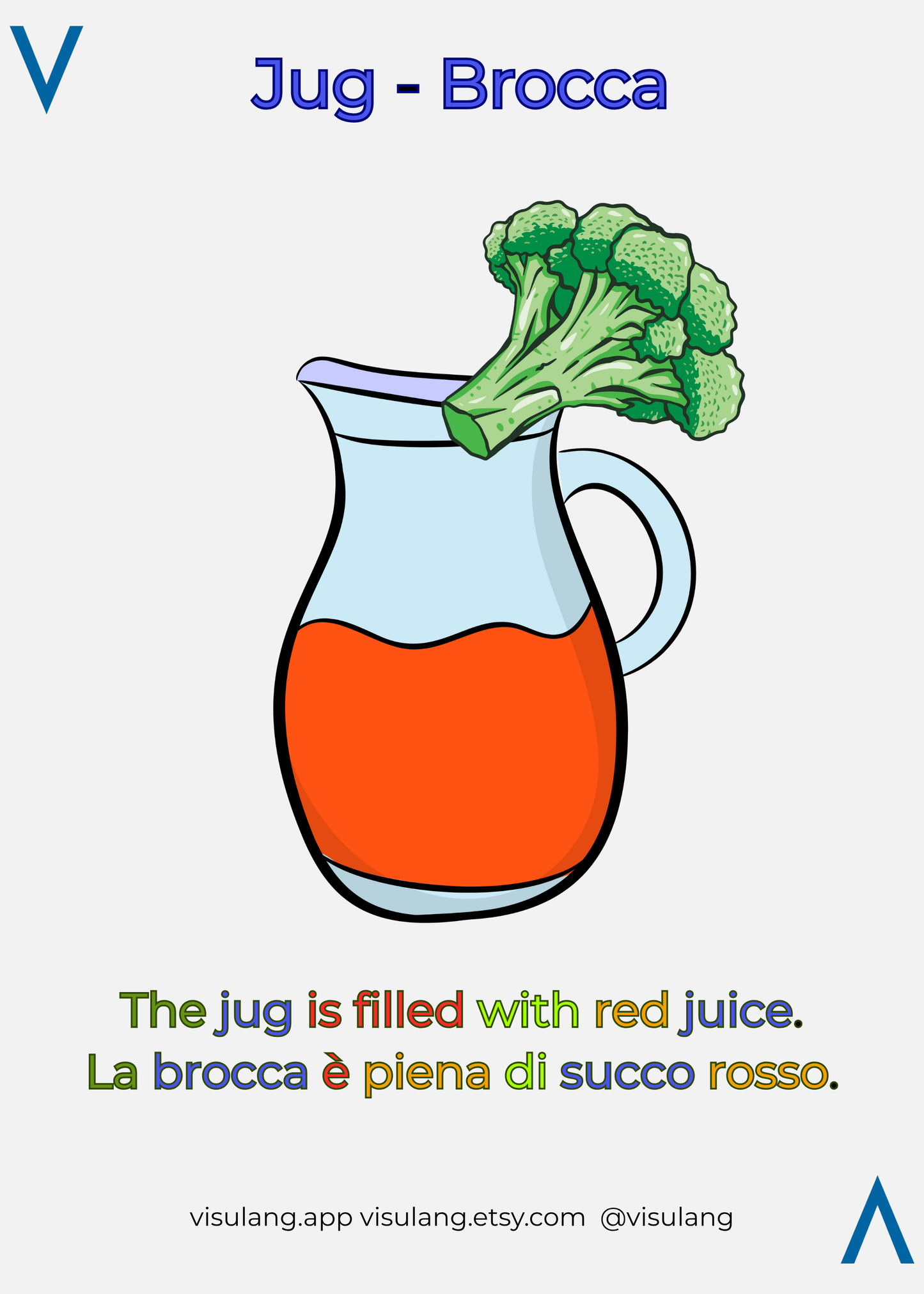 The jug is filled with red juice - La brocca è piena di succo rosso