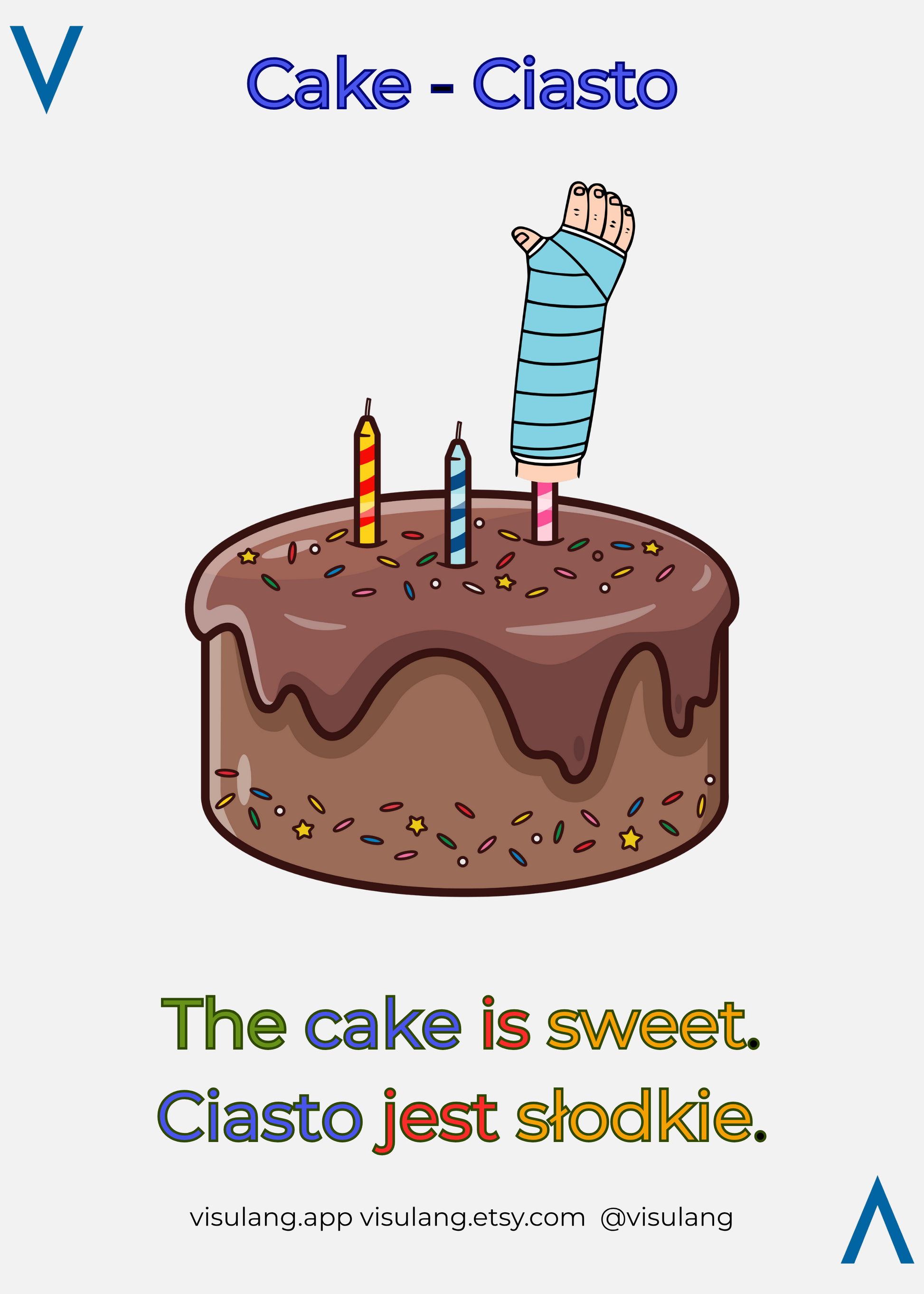The cake is sweet - Ciasto jest słodkie